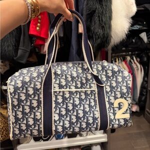 Dior Navy and Cream Travel Bag